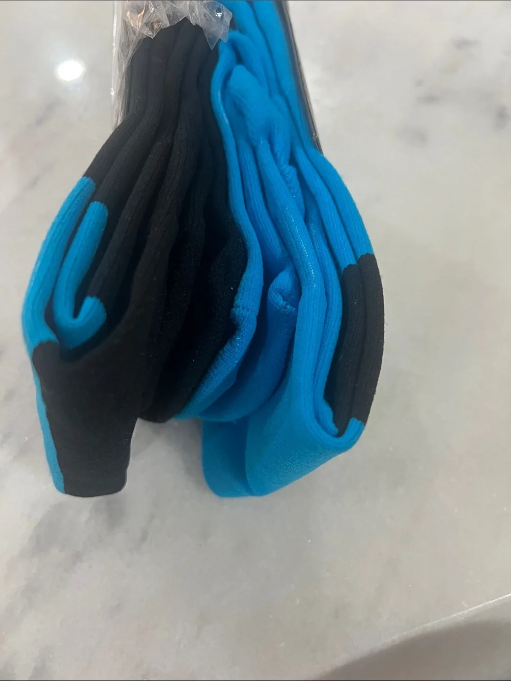 Puma Youth Soccer Socks - Black & Bright Blue shoe size 4-6